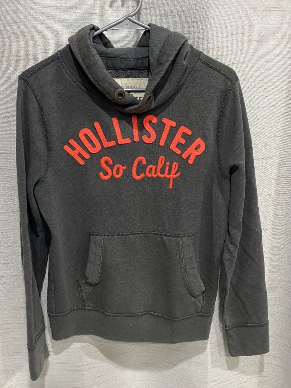 Hollister Hoodie Grey Orange Small Womens (056)